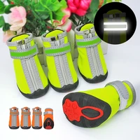 waterproof dog shoes for large dogs anti slip winter reflective pet rain boots footwear for small big dog size 5