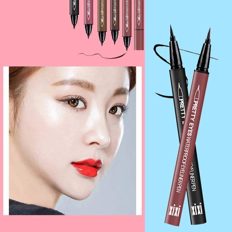 Soft Waterproof Smooth Eyeliner Pencils Eyes Makeup Brown Black Color Pigments Liquid Eye Liner Pen Cosmetics |