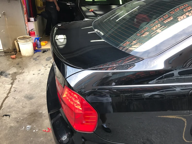 E90 ABS пластик M3 Style глянцевый черный окрашенный заднее крыло спойлер для BMW 3 серии