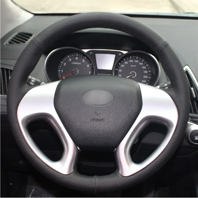 DIY Sewing-on PU Leather Steering Wheel Cover Exact Fit For Hyundai ix35 Tucson 2011-2015 | Автомобили и мотоциклы