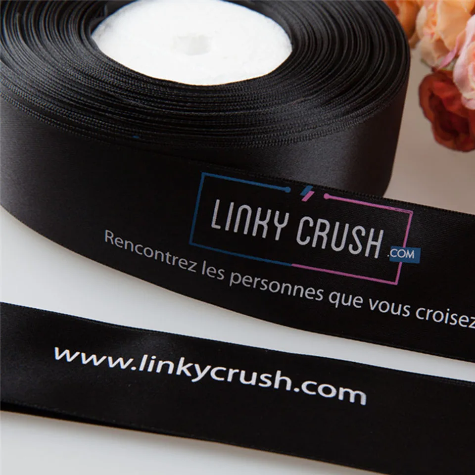 Бесплатная доставка OEM/ODM фирменный логотип печатная лента с именем Свадебная