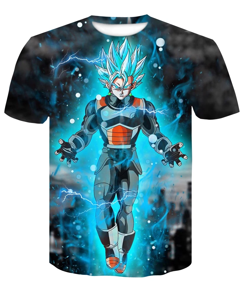 2018 Лето мультфильм футболка Для мужчин/Для женщин аниме Camiseta Dragon Ball печати 3D