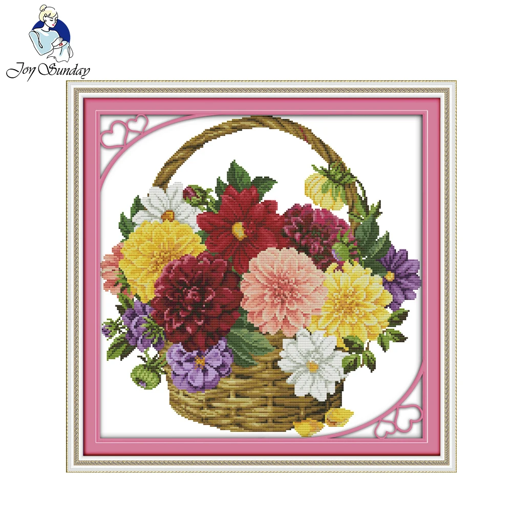 Joy Sunday красочные фотообои для вышивки крестиком DIY штампованные наборы