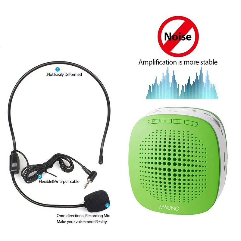 MAONO портативный усилитель для колонок Mini Voice Megaphone поясной ремень с зажимом