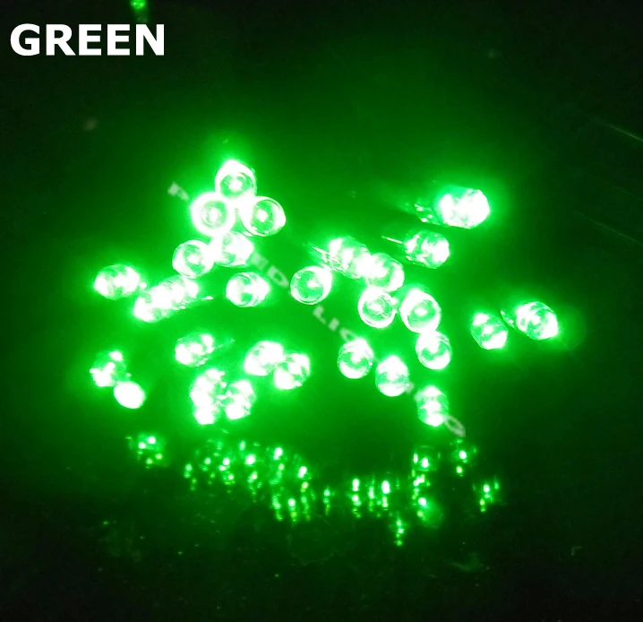 

6 PACK 8 meters 60 LED string light holiday light festival wedding decoration solar garden indoor tree red white green blue