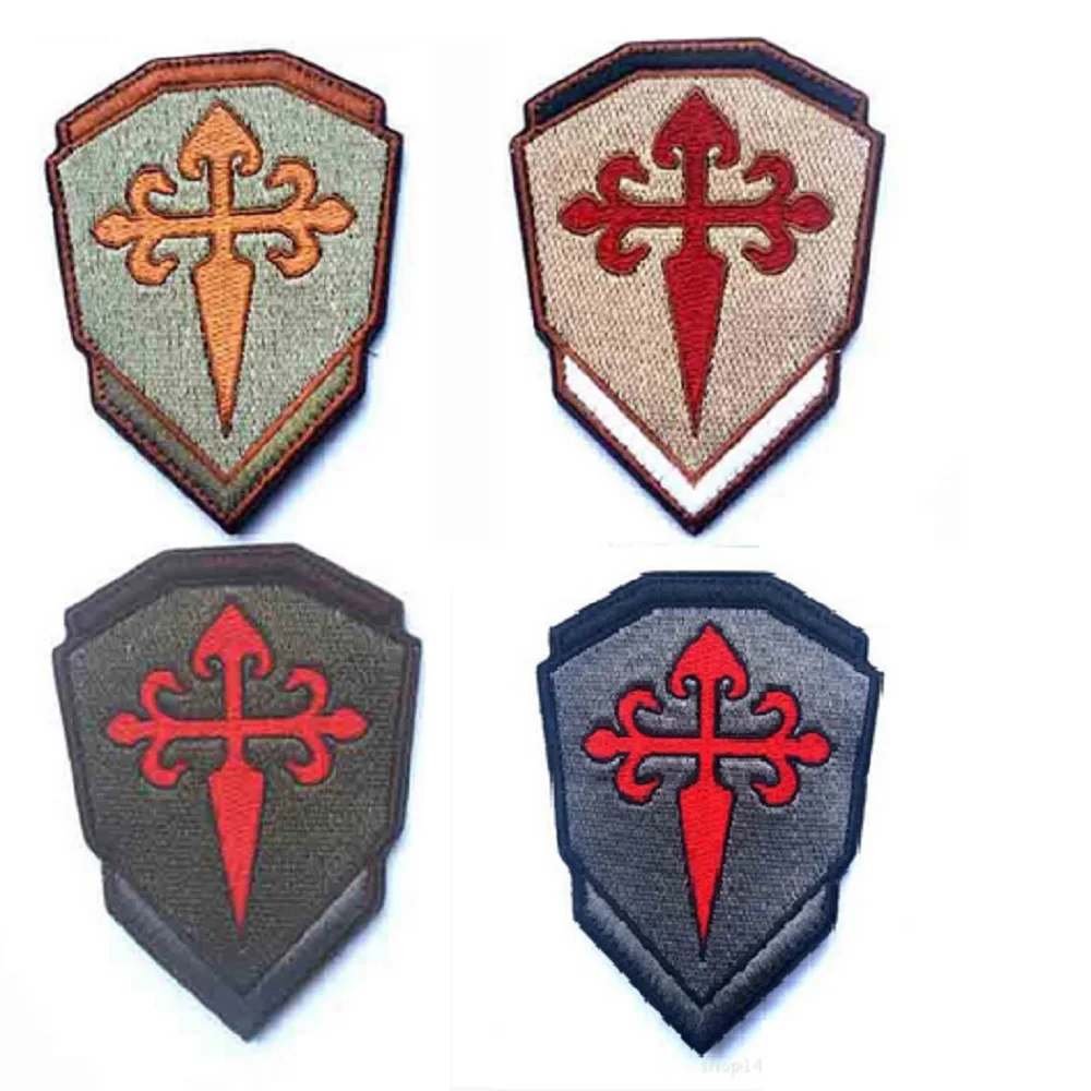 3D Высокое качество 100% Вышивка Патчи контуры и крючок рыцари патч чехол для