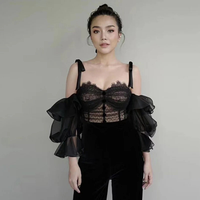 HIGH STREET новая мода 2020 дизайнерский подиумный костюм набор женские кружевные
