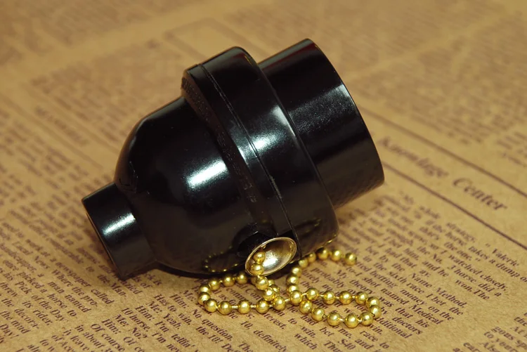 Держатель для лампы бакелитовый GU24 в стиле ретро на молнии патрон выключателя