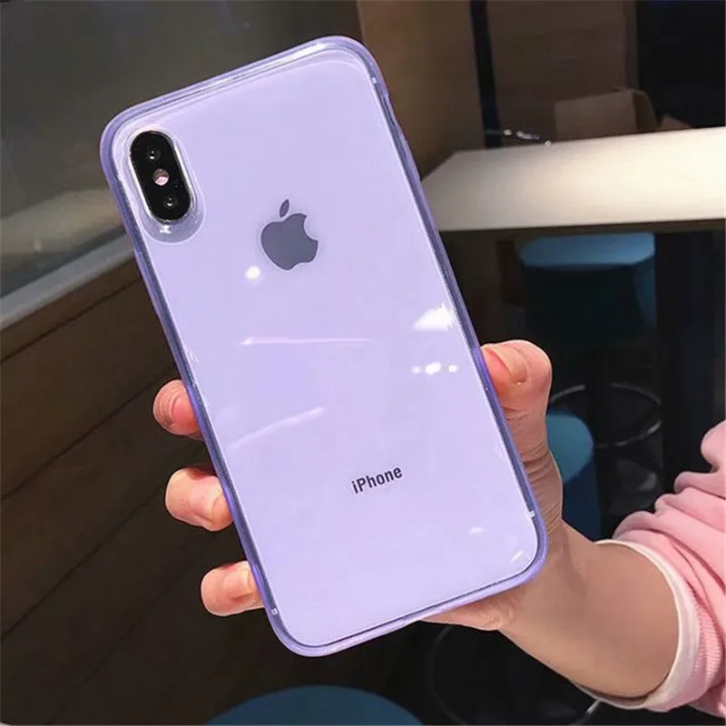 Ourdeals Простой Прозрачный мягкий чехол для телефона iphone XS MAX XR X 6 6s 8 7plus s стерео