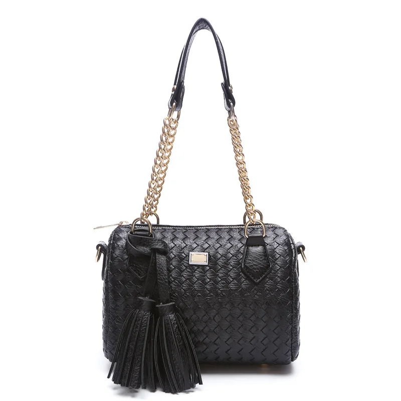 2017 тканый Crossbody Сумка Женская Высокое качество искусственная кожа плетение
