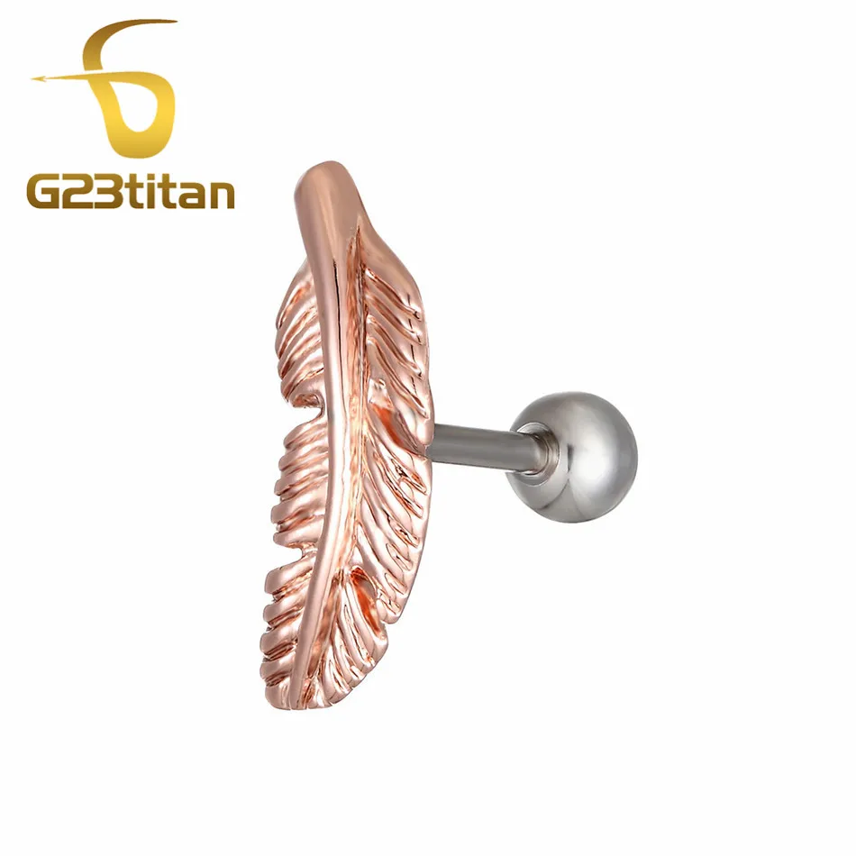 G23titan, аксессуары для тела, ушной хрящ, колючая спираль, пирсинг, шпильки, натуральный камень, 16 г, серьги, кольца - Окраска металла: Ear Tragus