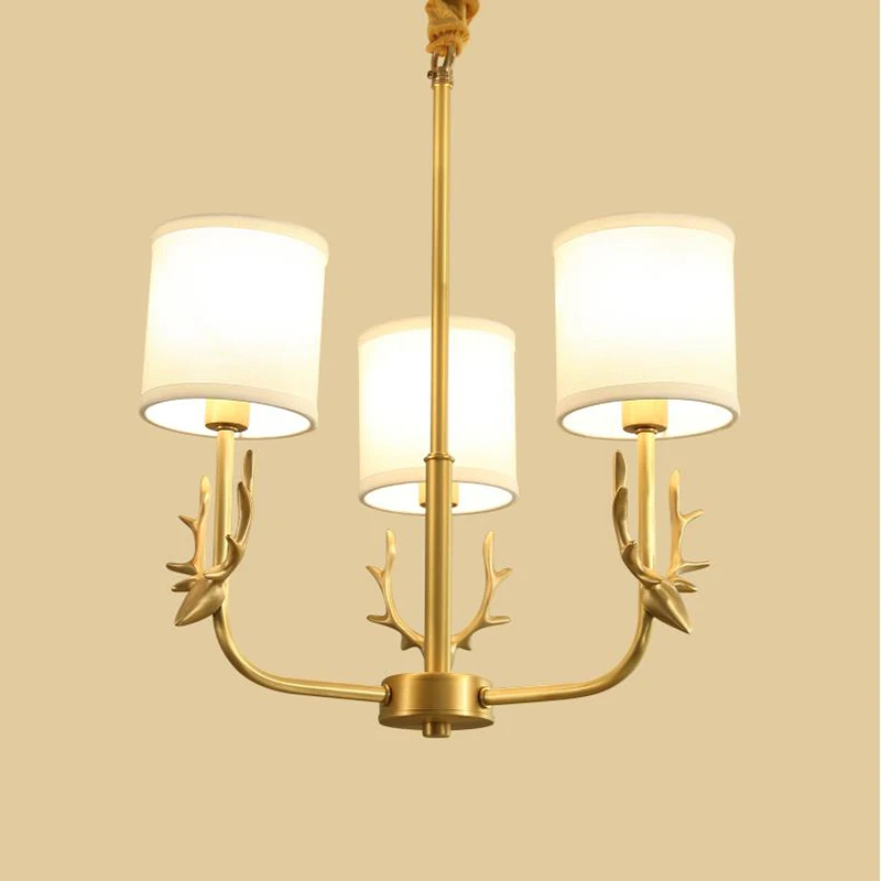 Кантри Стиль медный светодиодный Люстра Свет Гостиная Декоративные cooper lighting