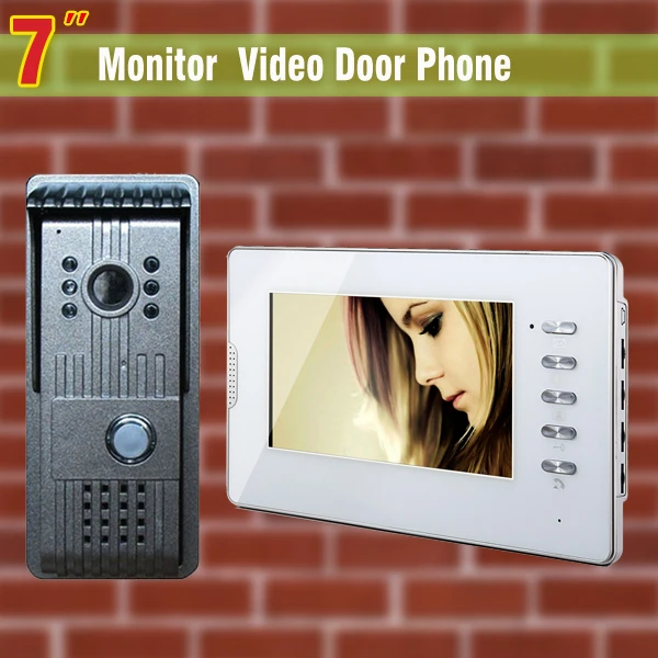 

7 Inch Video Door Phone Doorbell Intercom System IR Night Vision alloy Camera Video Door Bell Video Intercom interphone kit