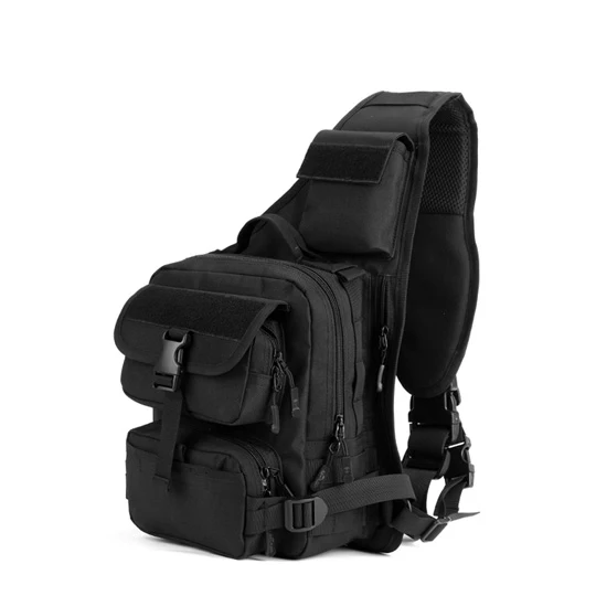 BK SINAIRSOFT Открытый спорт Альпинизм 800D нейлоновая тактическая сумка одно плечо Слинг Грудь Кемпинг военный рюкзак армейские сумки LY0040 - Цвет: BK