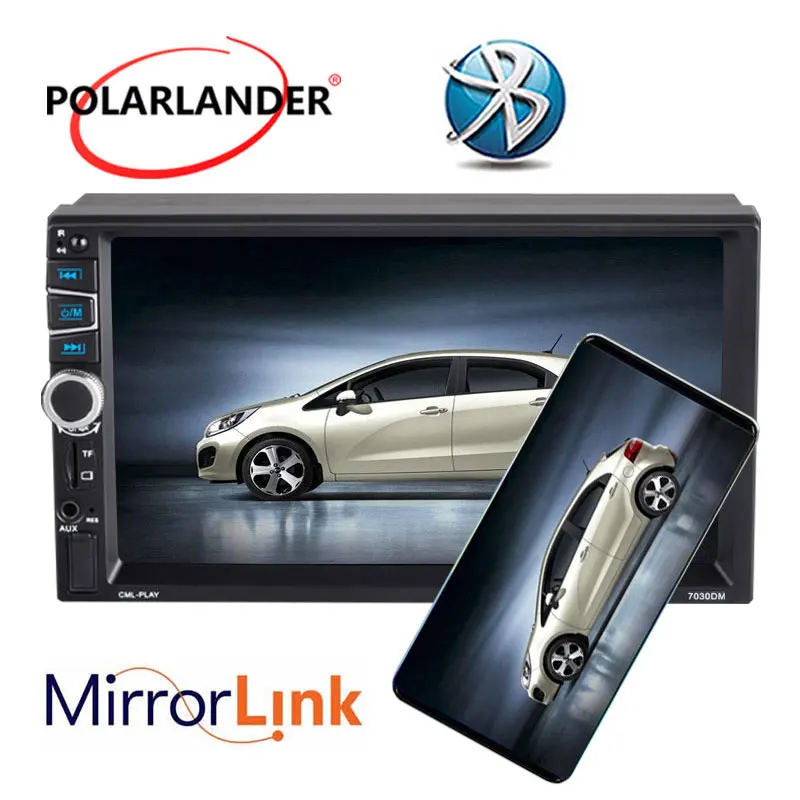 7'✭in автомобильное радио стерео MP5 FM/TF/USB/AUX Bluetooth зеркальное соединение для