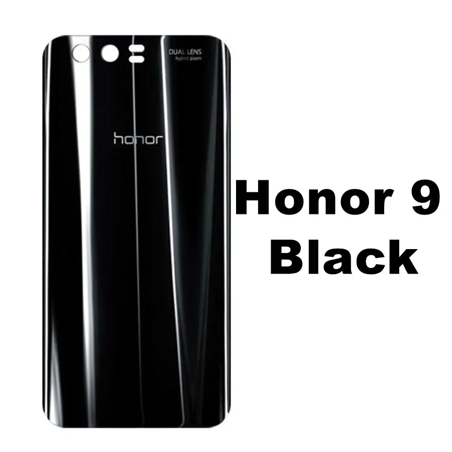 Задняя крышка для huawei Honor 9, Задняя стеклянная крышка для батареи, крышка для двери, чехол для задней панели Honor 9 Lite, запасная Задняя стеклянная крышка - Цвет: Honor 9 Black
