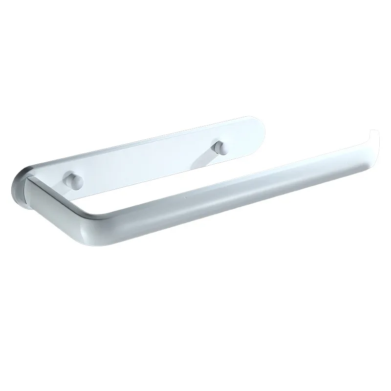 towel holder white Держатель для полотенец алюминиевый черный/белый держатель для полотенец для ванной комнаты вешалка для полотенец Полка для хранения короткая вешалка для полотенец аксессуары для ванной комнаты вешалка для полотенец - Цвет: towel holder white