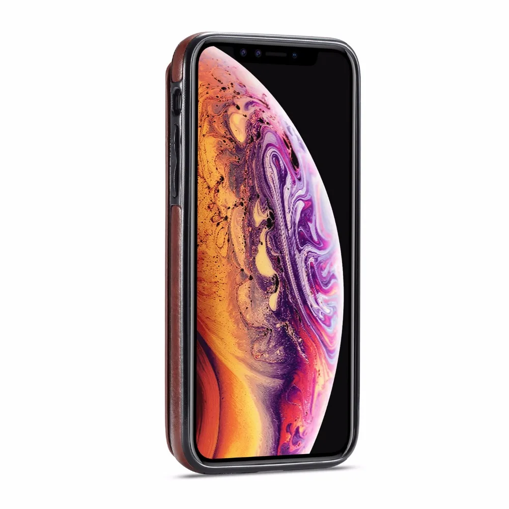Для iphone XS Max XR X чехол из искусственной кожи кошелек задняя Магнитная откидная крышка тонкий чехол для iphone 8 7 Plus 6 6s чехол