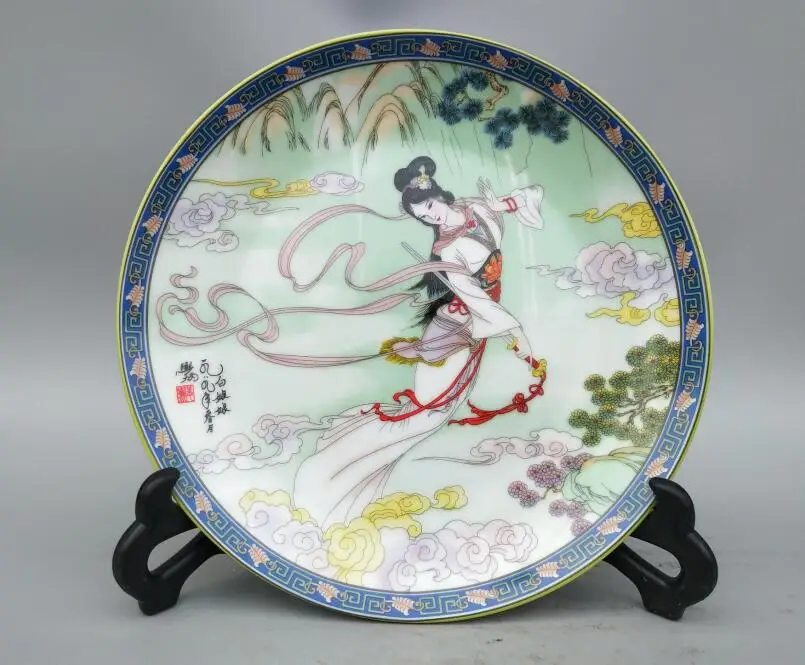 

Фарфоровая Изысканная керамическая тарелка для украшения дома красивой женщины #7
