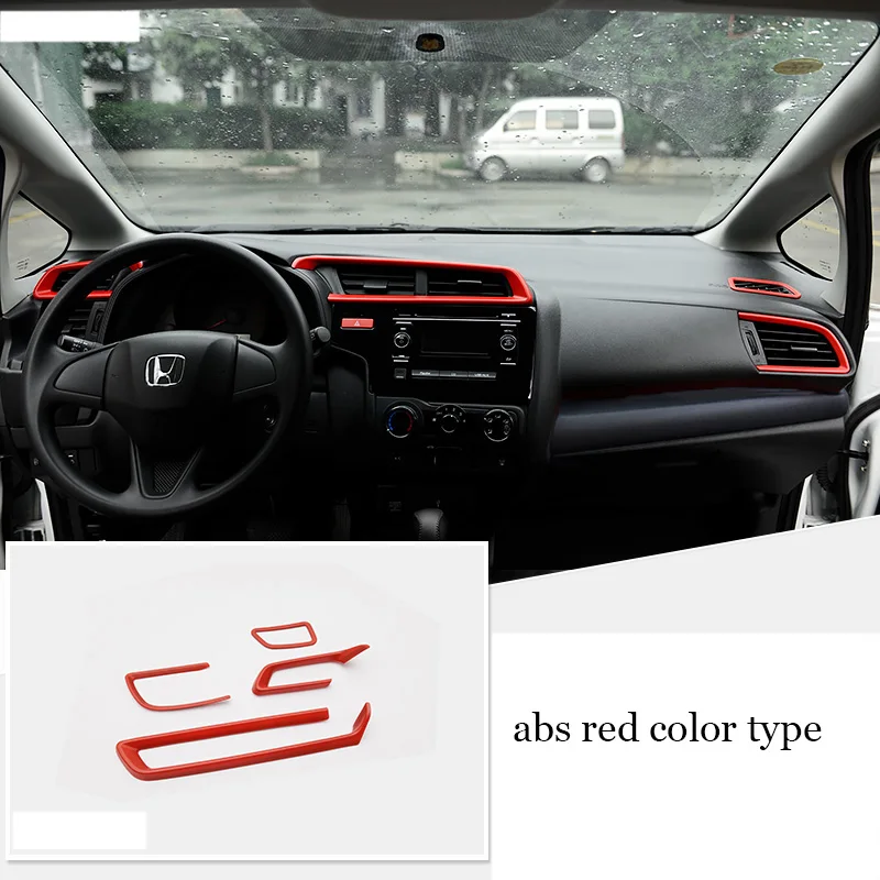 red color type Lsrtw2017 abs автомобилей dashboad кондиционер детали вентилятора для honda fit 3rd поколения honda jazz - Название цвета: red color type