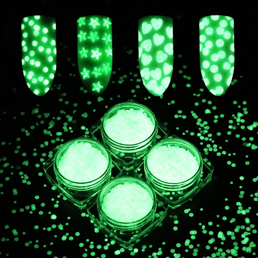 1 г/кор. флуоресцентные светящиеся Блестки для нейл Арта (искусство украшения