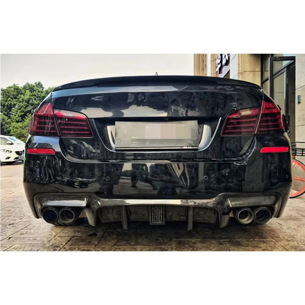 5 серий V Style автомобильный Стайлинг углеродное волокно задний бампер диффузор