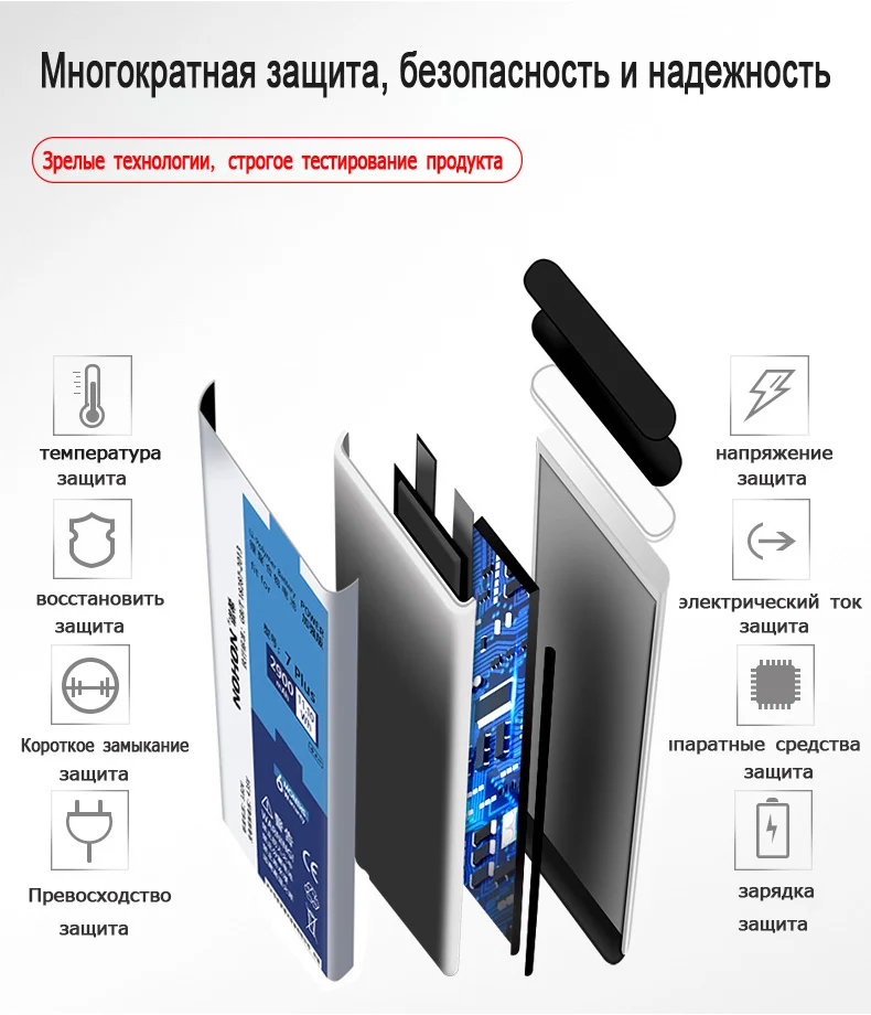 Nohon аккумулятор для Apple iPhone 7 6 Plus iPhone7 7G 6 Plus 7 Plus батарея Замена батареи высокой емкости литий-полимерные батареи
