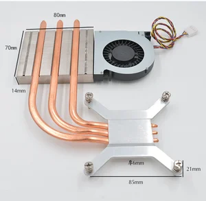 1001-03 с вентилятором радиатор AIO тепловой модуль 1U ультратонкий 1150 1155 радиатор 8017 модуль охлаждения вентилятора тепловая трубка