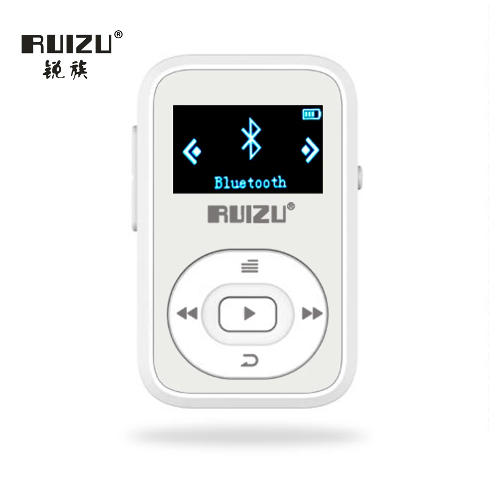 Ruizu X26 Спорт Bluetooth MP3 плеера 8 ГБ мини клип с Запись fm Радио бег Walkman (поддерживает SD