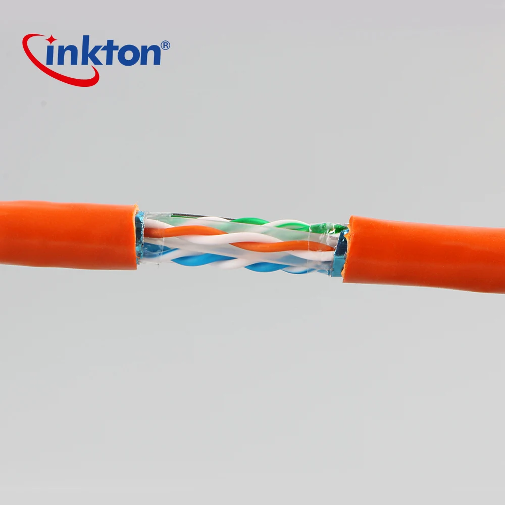 Inkton 1 м/20 м Cat6 Ethernet кабель FTP Gigabit оранжевый сетевой открытый 8 ядер щит 23AWG ядро