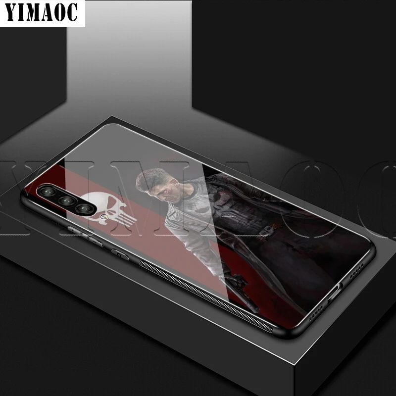 YIMAOC Marvel Каратель стеклянный чехол для huawei Honor mate 7A 8X9 P10 20 30 Y6 Y9 P smart lite Pro