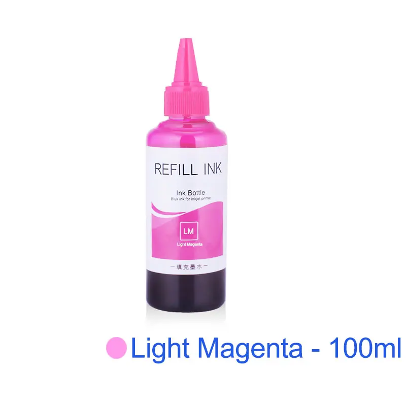1 PCS Light Magenta 6x100 мл rfill чернилами бутылка для Epson L800 L805 L1300 P50 1390 1400 1410 1500W PX650 PX660 PX700W PX800FW чернила для струйных принтеров - Цвет: 1 PCS Light Magenta