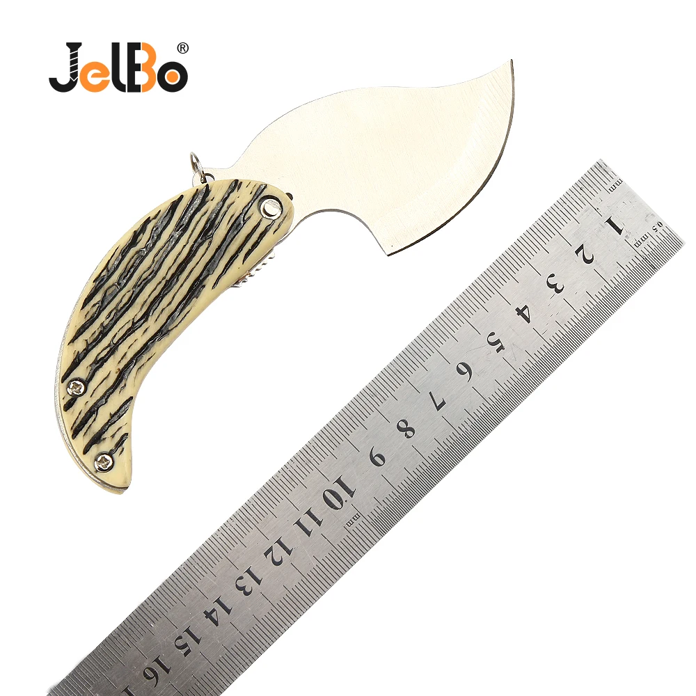 Мини портативный карманный нож из нержавеющей стали JelBo, стальной нож с кольцом, походный инструмент для выживания, охоты, кемпинга