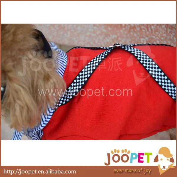 Мода красный 100% хлопок собака комбинезон полоса одежда для питомцев джинсы щенок