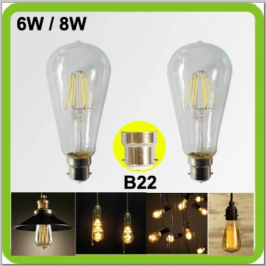 Производитель светодиодная винтажная лампа накаливания 6 Вт или 8 Светодиодная