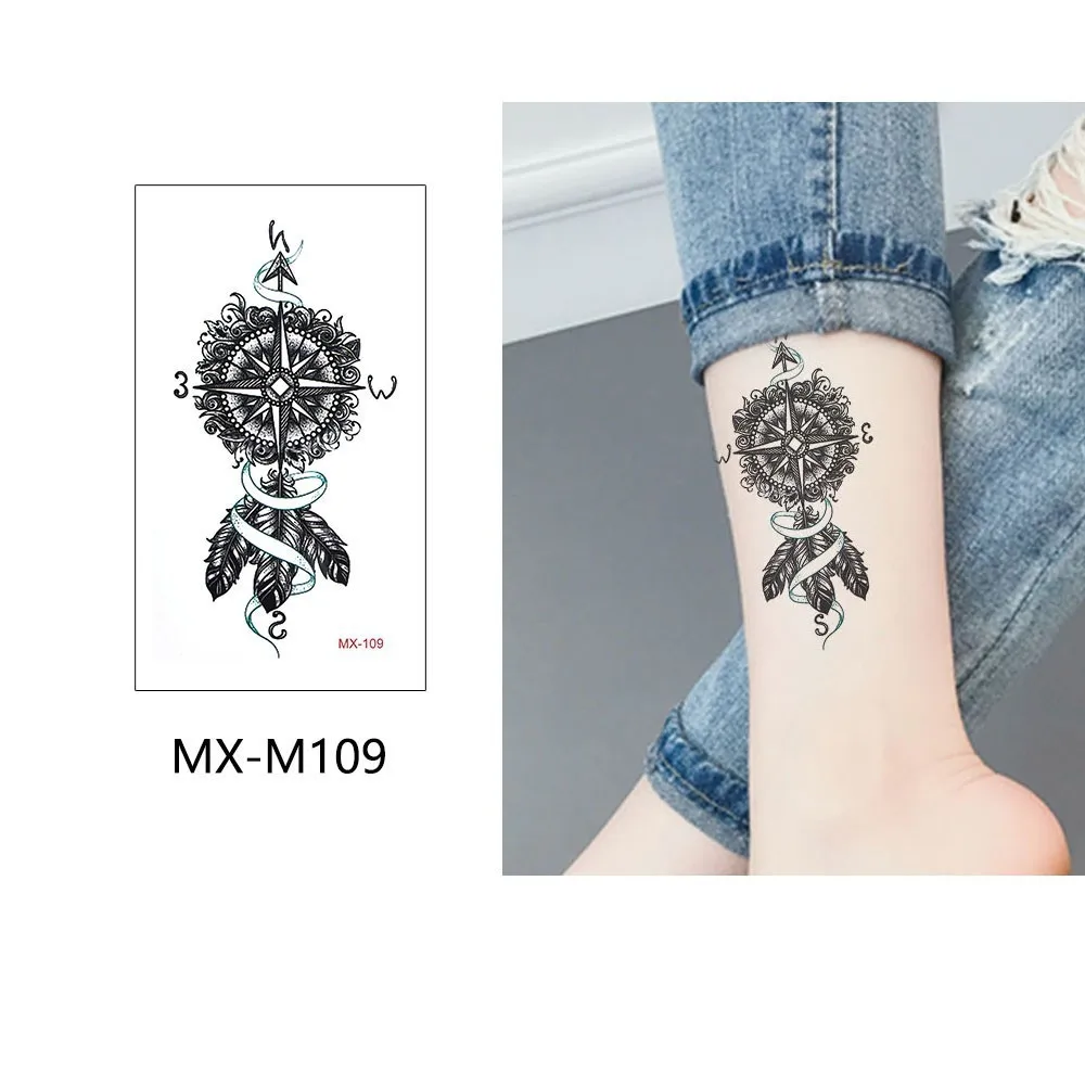 MX-M109 Яркие 1 лист, цветные Временные татуировки, наклейки, поддельные татуировки, Модные животные, флеш-тату, водонепроницаемые, маленькие, боди-арт, для мужчин и женщин - Цвет: MX-M109