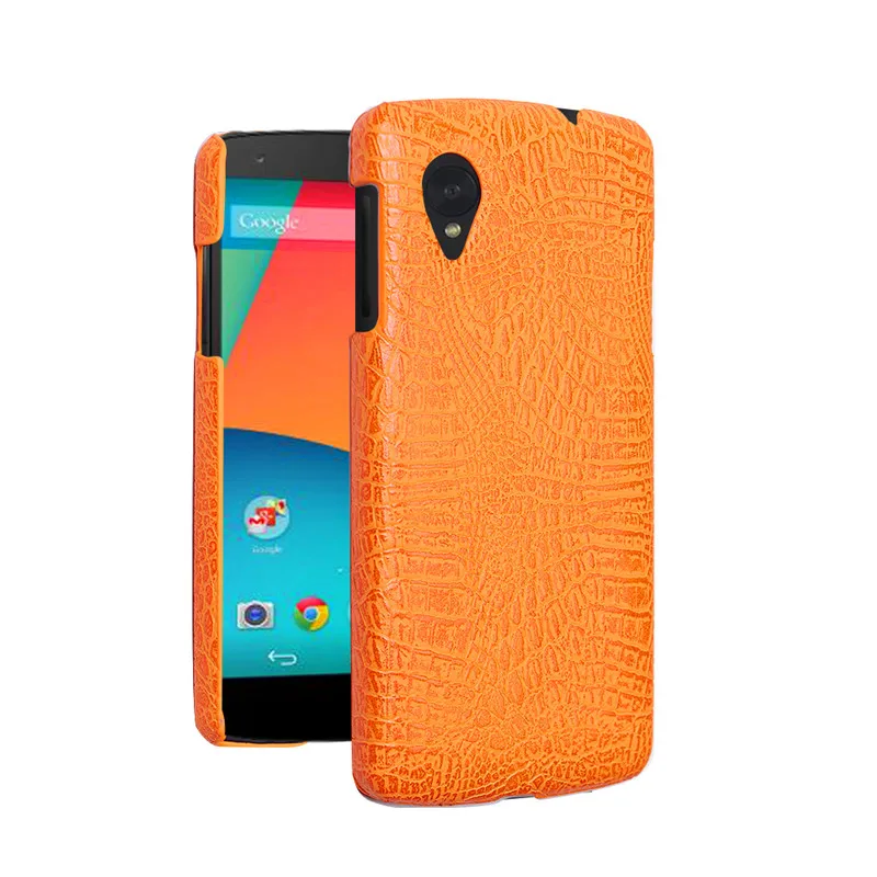 Для LG Google Nexus 5 чехол из крокодиловой кожи Жесткий ПК + искусственная кожа