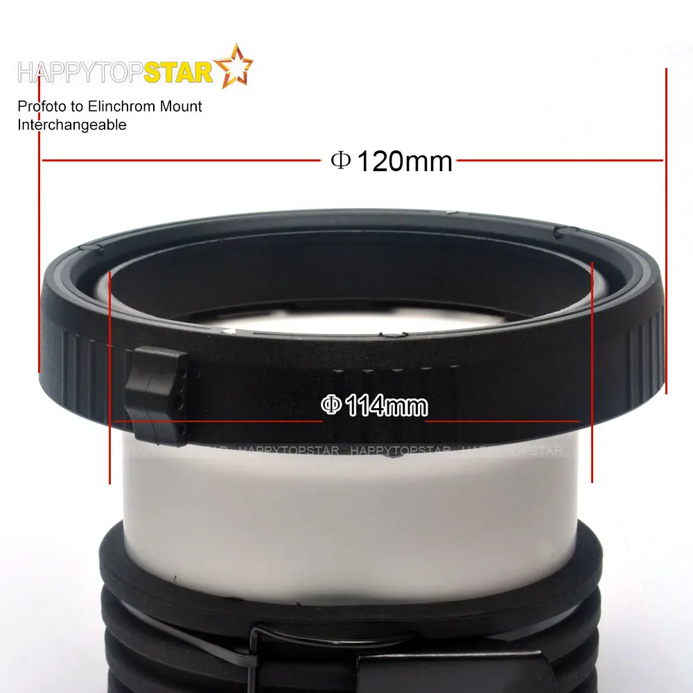 Переходник Profoto на Elinchrom Сменный адаптер кольцевого адаптера Speedring для фотостудии