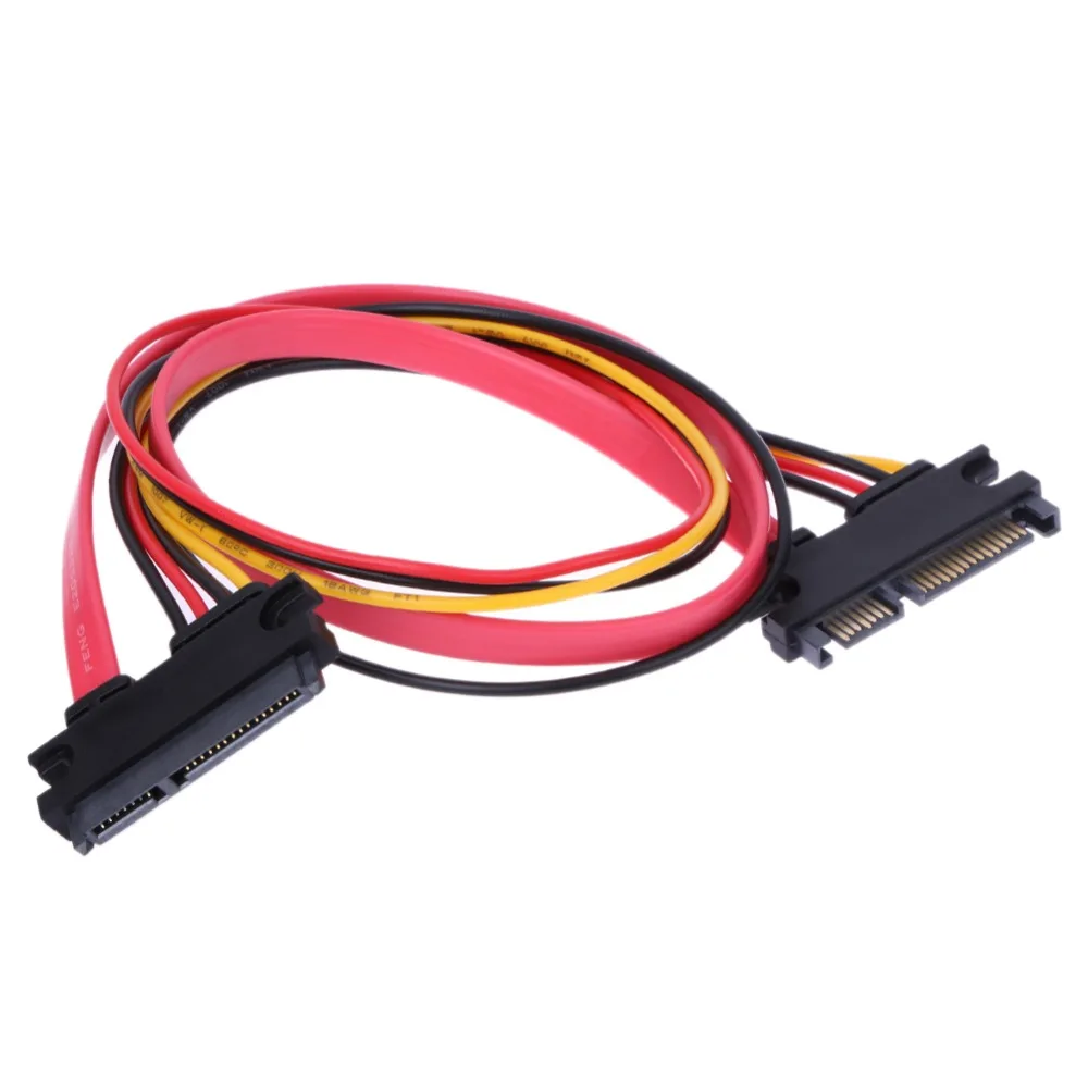 

45 см 22 Pin папа до 7 + 15 Pin SATA Женский Кабель питания данных серийный ATA M/F комбинированный удлинитель провод