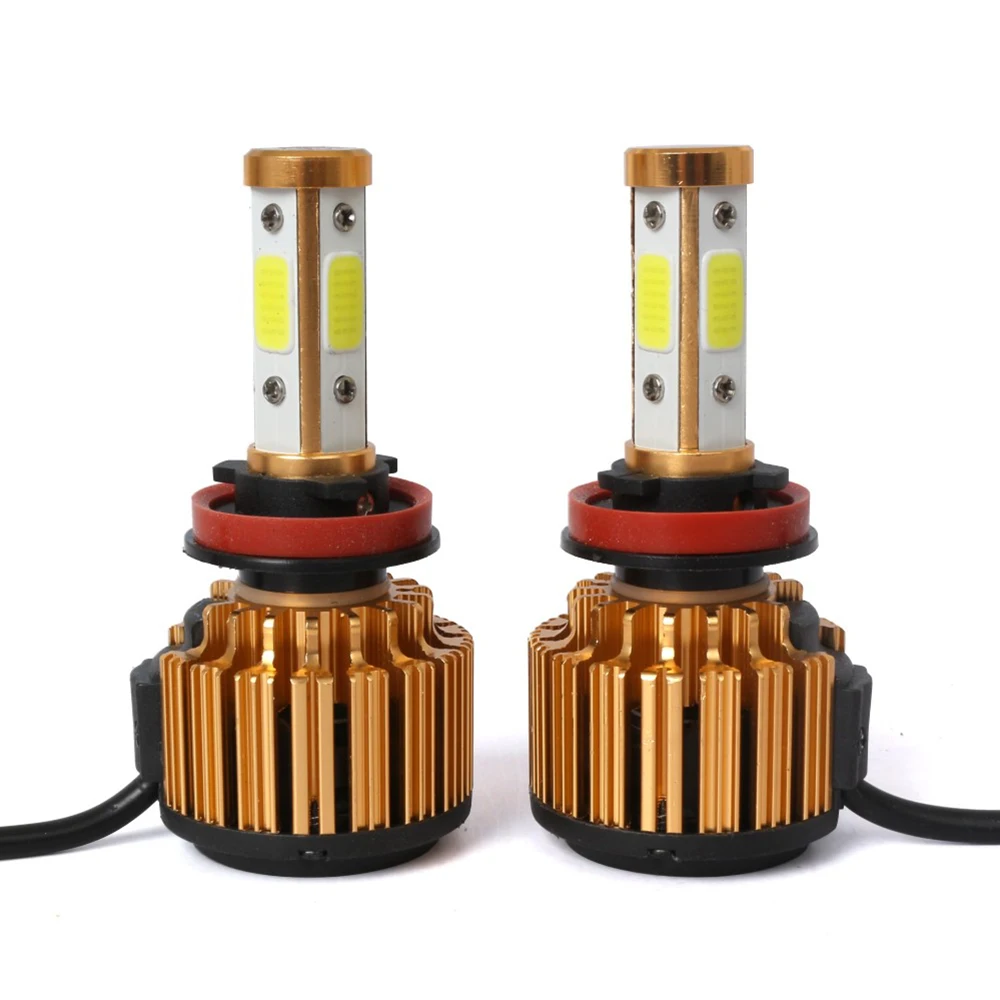 Aslent 2PCS Auto 100W 10000LM H7 LED H4 H11 H8 Car Headlight Bulb 6500K 4sides Automobiles Lights 12V 24V Front Fog Light | Автомобили и