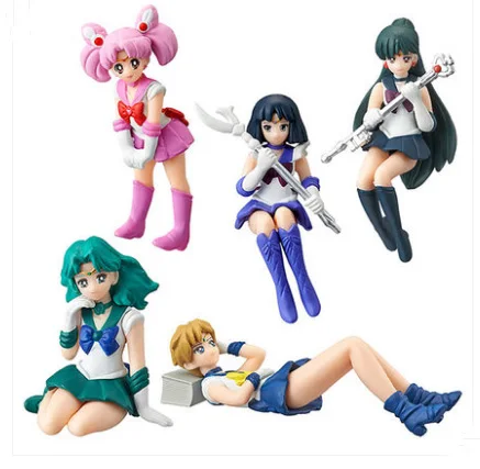 5 шт. комикс аниме Сейлор Мун Кристалл солдат девушки Меркьюри Марс маленькая