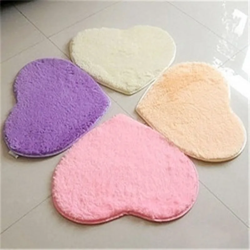 1 шт. новый коврик в форме сердца нескользящий Шелковый Шерстяной Ковер супер