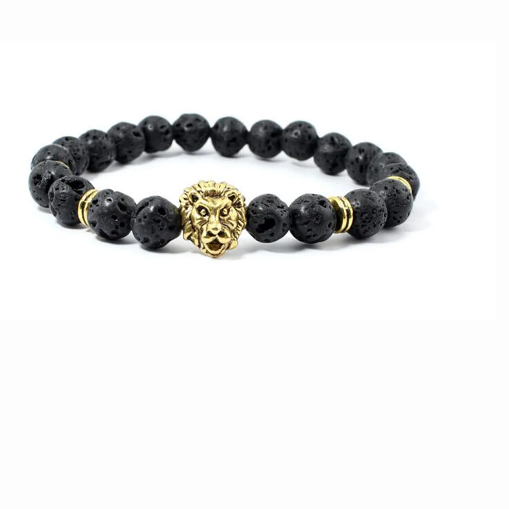 Европа и США Продажа Будда из натурального камня бусы ручной вулкан каменная