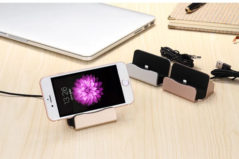 Портативное настольное зарядное устройство Usb для IPhone 6 Plus 6s Plus 5 5S 5c, зарядная док-станция, подставка для синхронизации, держатель Cargador Carregador