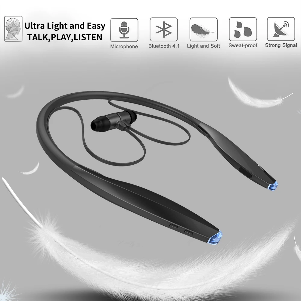 Фанатик H7 шейным Bluetooth наушники с защитой от пота Спортивная гарнитура