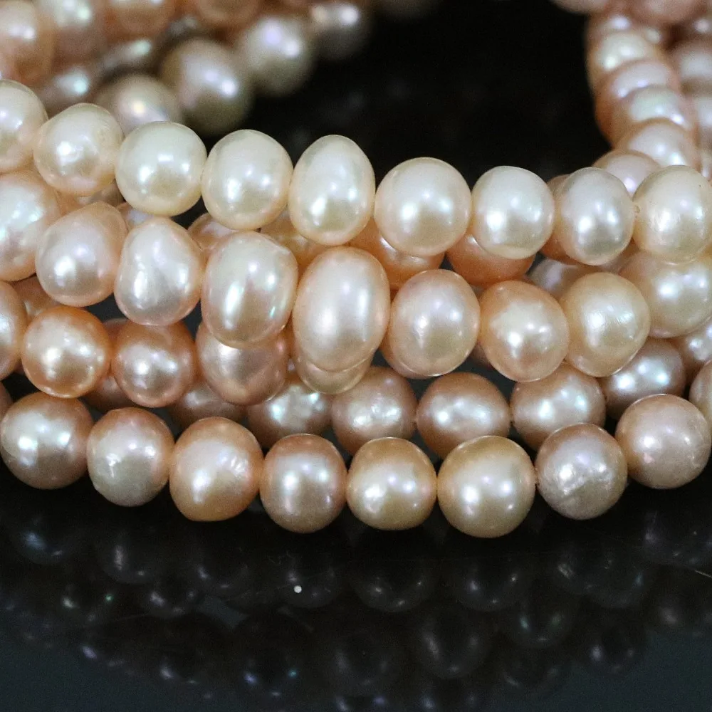 

Fashion orange natural cultured freshwater pearl approx round beads high grade diy women elegant jewelry 15inch B1351