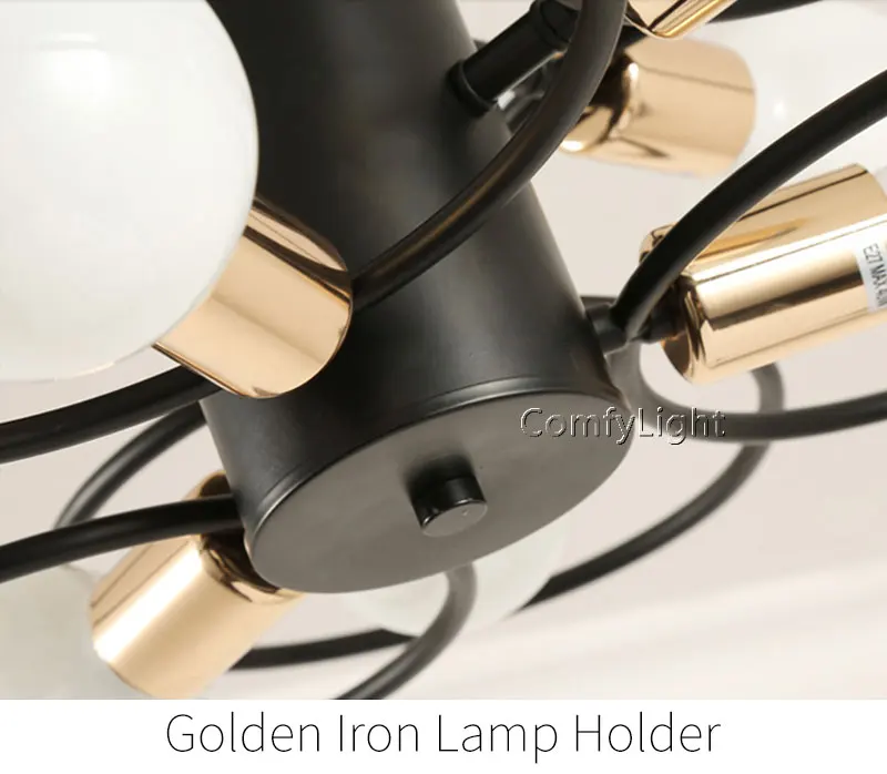 Современное Скандинавское Светодиодная лампа светильник Потолочные светильники Винтаж Лофт создания E27 черный Железный искусства лампы лампа с креплением в гостиную и спальню чердака