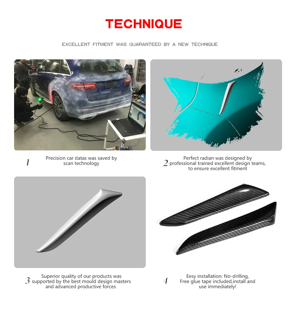 Углеродное волокно задний бамперные вентиляционные отверстия плавники для Honda Civic Тип R хэтчбек 5-дверь украшения планки