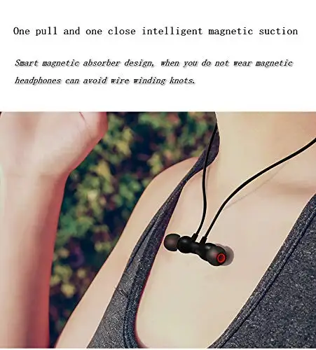 Bluetooth наушники беспроводные шейные спортивные IPX5 Влагозащищенные стерео с