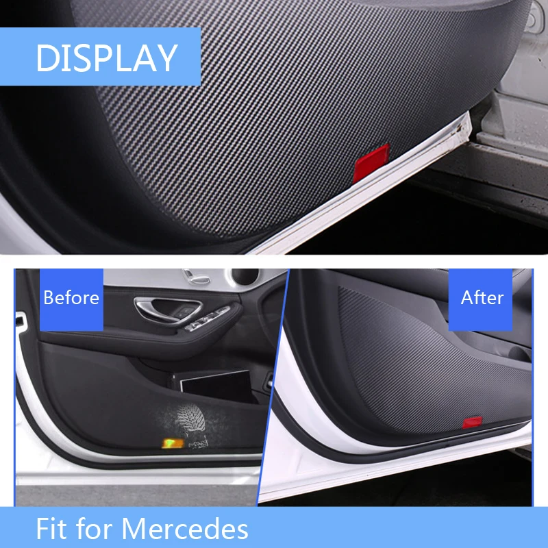 4 шт. автомобильные наклейки для дверей Mercedes W205 W213 Benz A C E CLA GLA GLE GLC|Наклейки на